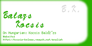 balazs kocsis business card